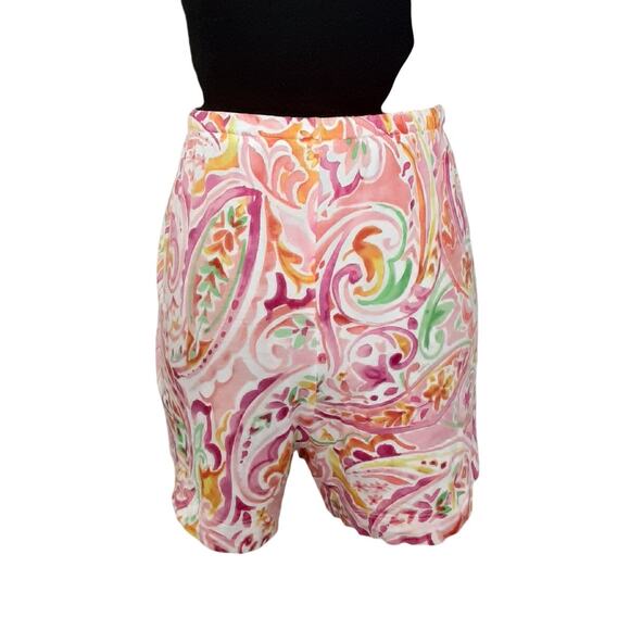 Lauren Ralph Lauren Black Label Boxer Pajama Set Button Up Pink Paisley Womens L - Picture 7 of 16